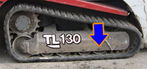 Takeuchi TL 130 bottom roller location