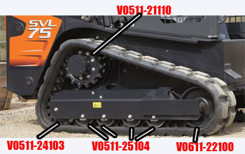 Kubota SVL 75 Rubber Track Parts
